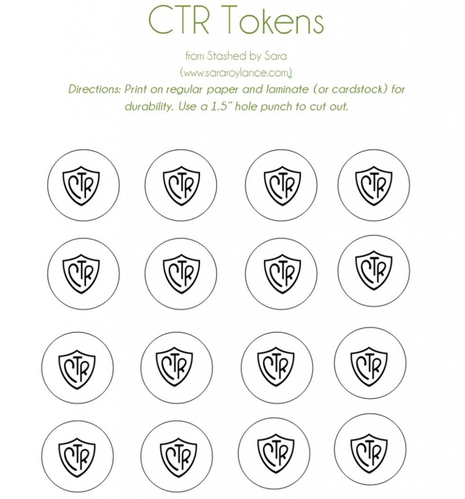 CTR Tokens {with FREE printable} | Stashed by Sara